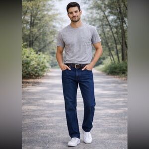 Wrangler Dark Wash Straight Leg Jeans — 30x32